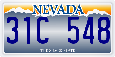NV license plate 31C548