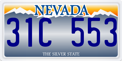 NV license plate 31C553