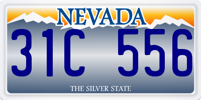 NV license plate 31C556