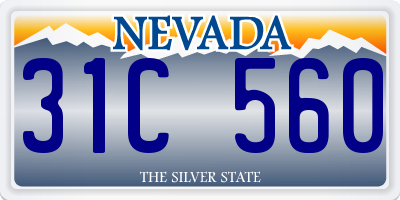 NV license plate 31C560