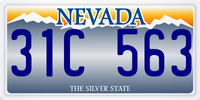 NV license plate 31C563
