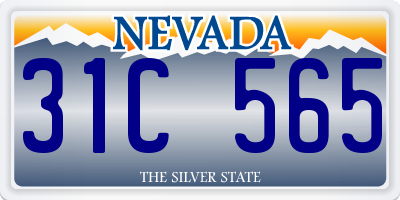 NV license plate 31C565