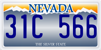 NV license plate 31C566