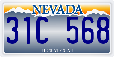NV license plate 31C568