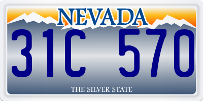 NV license plate 31C570