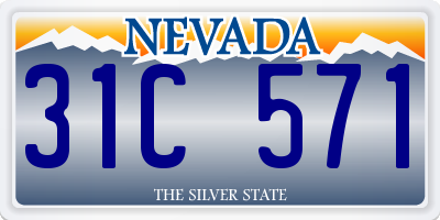 NV license plate 31C571