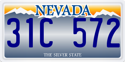 NV license plate 31C572