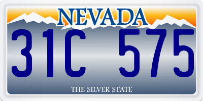 NV license plate 31C575