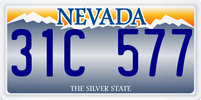 NV license plate 31C577