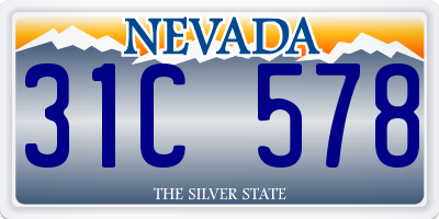 NV license plate 31C578