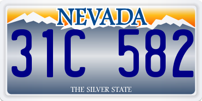 NV license plate 31C582