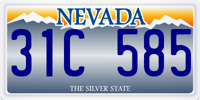 NV license plate 31C585