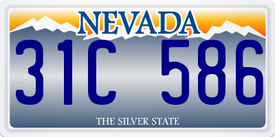 NV license plate 31C586