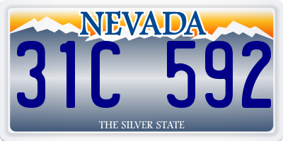 NV license plate 31C592