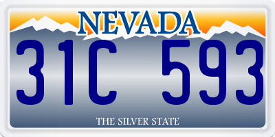 NV license plate 31C593