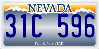 NV license plate 31C596