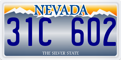 NV license plate 31C602