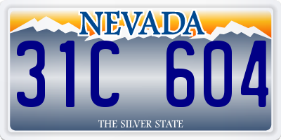 NV license plate 31C604