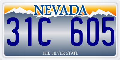 NV license plate 31C605