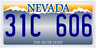 NV license plate 31C606