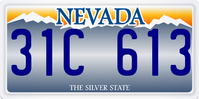 NV license plate 31C613