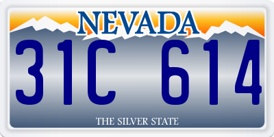 NV license plate 31C614