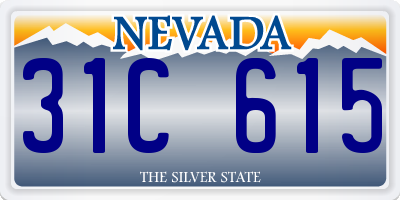 NV license plate 31C615