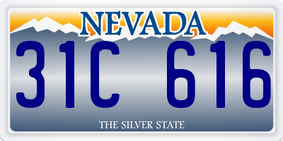 NV license plate 31C616