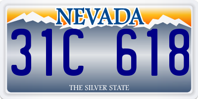 NV license plate 31C618