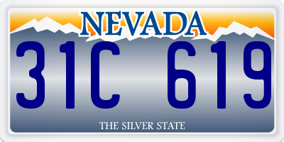 NV license plate 31C619