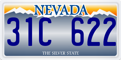 NV license plate 31C622