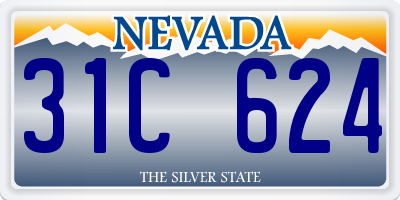 NV license plate 31C624