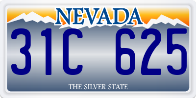 NV license plate 31C625