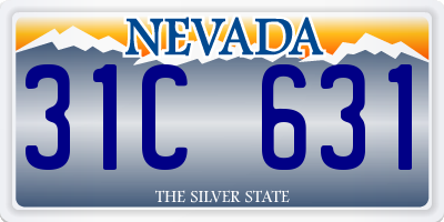NV license plate 31C631
