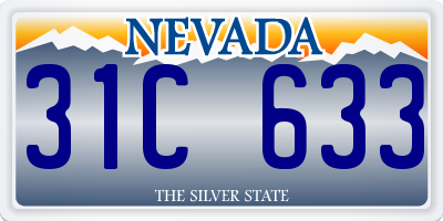 NV license plate 31C633