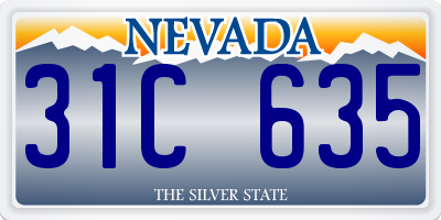 NV license plate 31C635