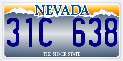 NV license plate 31C638