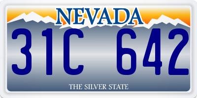 NV license plate 31C642