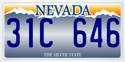 NV license plate 31C646