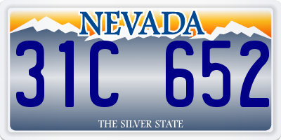 NV license plate 31C652