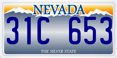 NV license plate 31C653