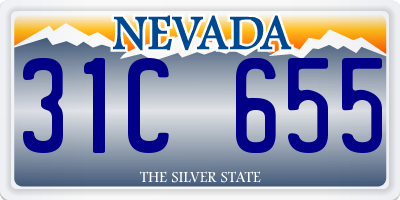 NV license plate 31C655