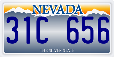 NV license plate 31C656