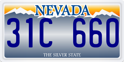 NV license plate 31C660
