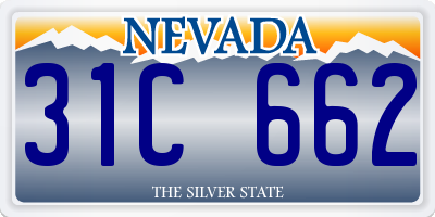NV license plate 31C662
