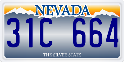 NV license plate 31C664