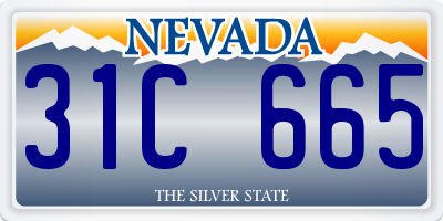 NV license plate 31C665