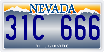 NV license plate 31C666