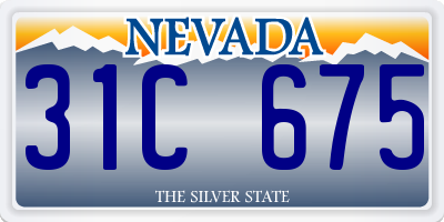 NV license plate 31C675