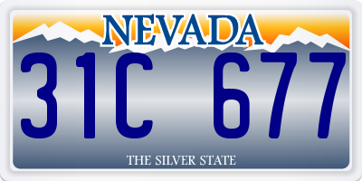 NV license plate 31C677